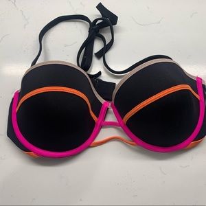 Victoria’s Secret Neon Color Block Bathing Suit Top 34D